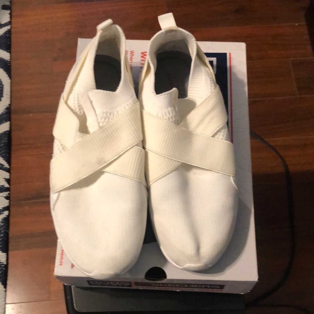 White Slip-On Sneakers